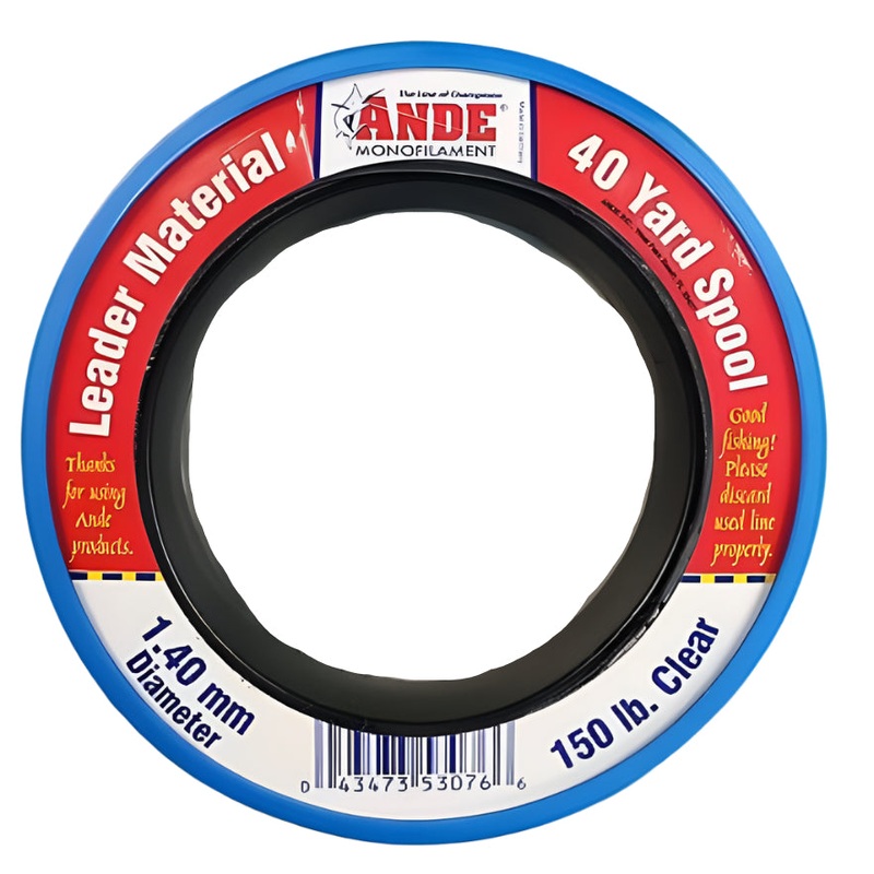 Ande Mono Leader Material Wrist Spool Clear 150 lb 40 yds