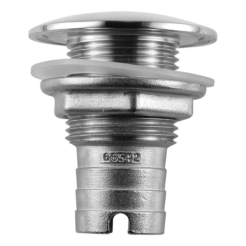 Attwood Stainless Steel Thru-Hull Short Straight Barbed – 1 Inner Diameter [66542-3]