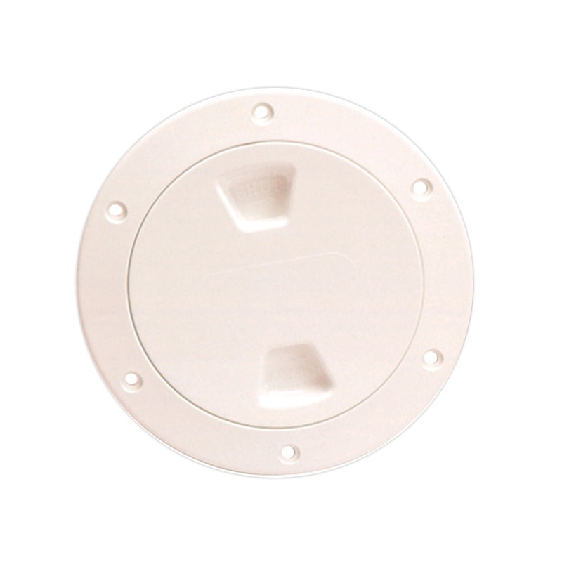 Beckson 4 Smooth Center Screw-Out Deck Plate – Beige [DP40-N]