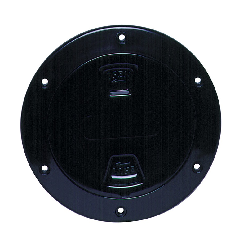 Beckson 4 Smooth Center Screw-Out Deck Plate – Black [DP40-B]