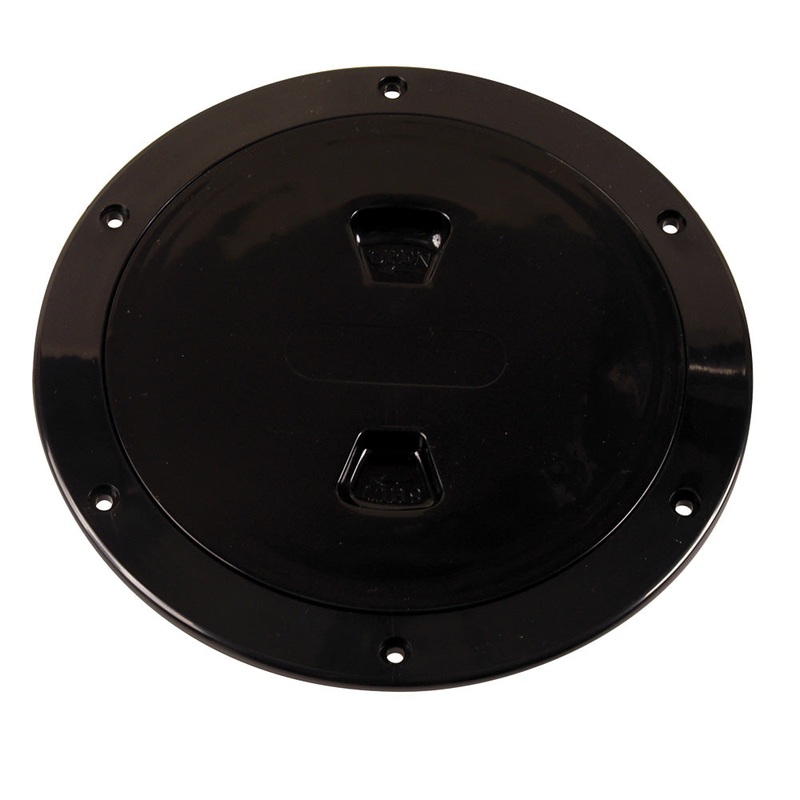 Beckson 6 Smooth Center Screw-Out Deck Plate – Black [DP60-B]