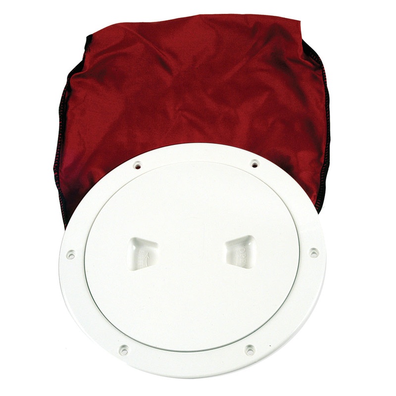 Beckson 6 Stow-Away Deck Plate – White w/12 Bag [DP60BW]