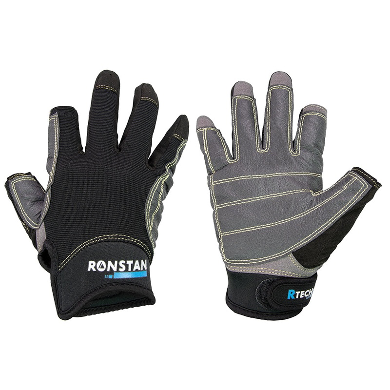 Ronstan Sticky Race Gloves – 3-Finger – Black – L [CL740L]