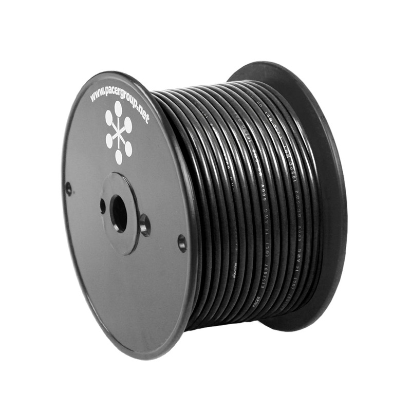 Pacer Black 8 AWG Primary Wire – 100 [WUL8BK-100]