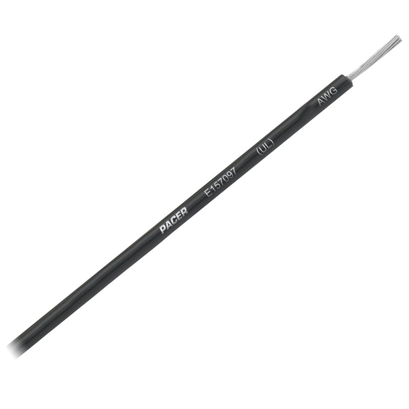 Pacer Black 8 AWG Primary Wire – 25 [WUL8BK-25]