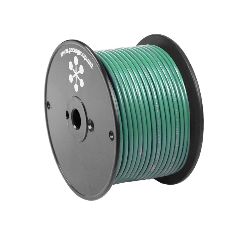 Pacer Green 8 AWG Primary Wire – 100 [WUL8GN-100]