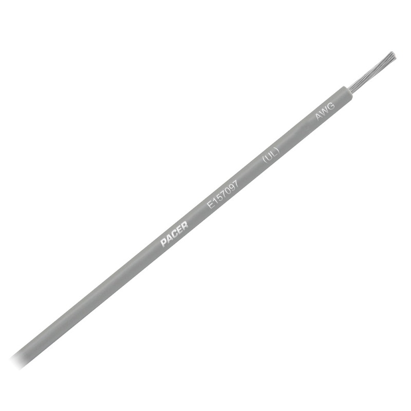 Pacer Grey 16 AWG Primary Wire – 25 [WUL16GY-25]