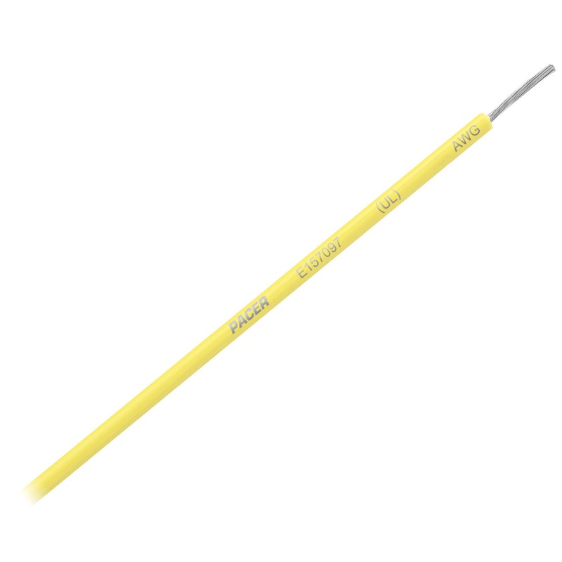Pacer Yellow 16 AWG Primary Wire – 25 [WUL16YL-25]