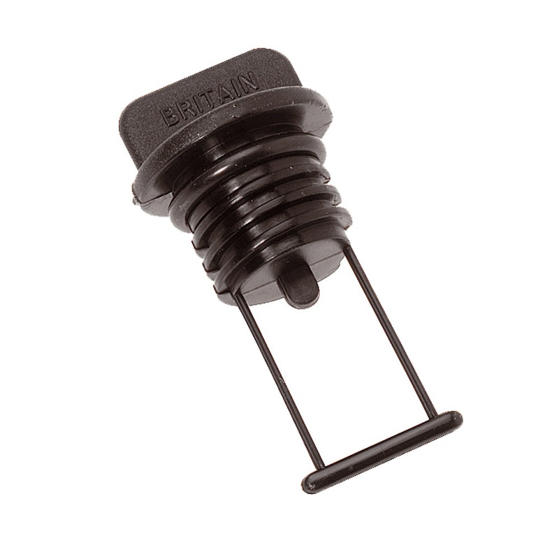 Barton Marine Drain Plug – Black 15mm (19/32) [42357]