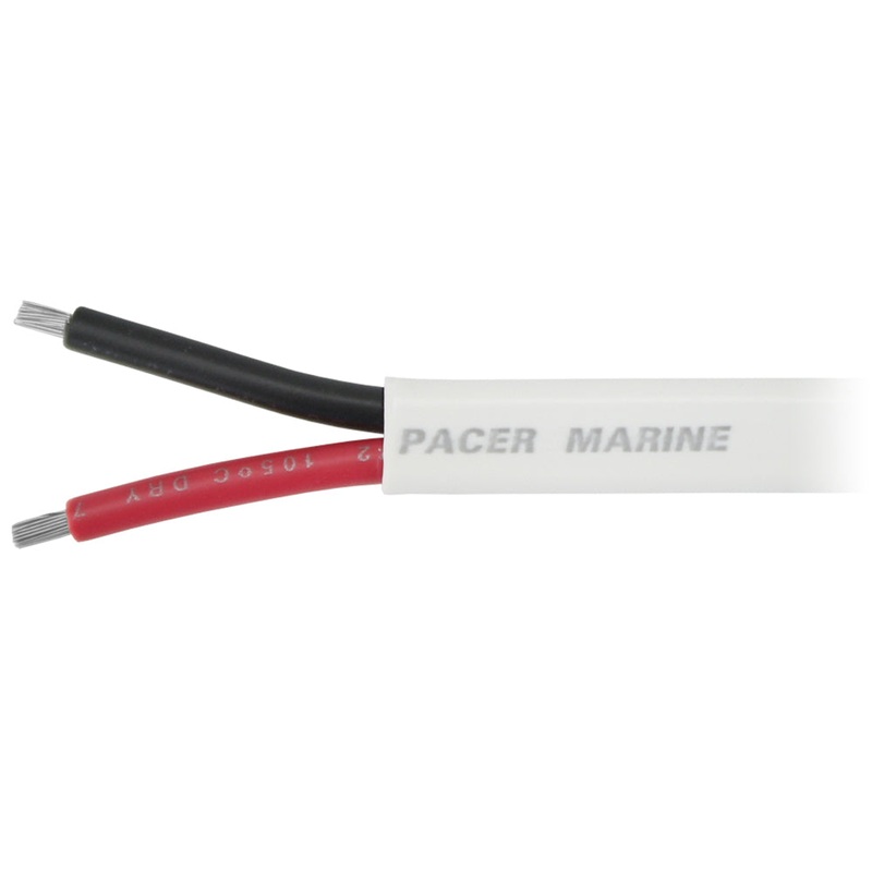Pacer 10/2 AWG Duplex Cable – Flat Cable – Red/Black – 100′ [W10/2DC-100]