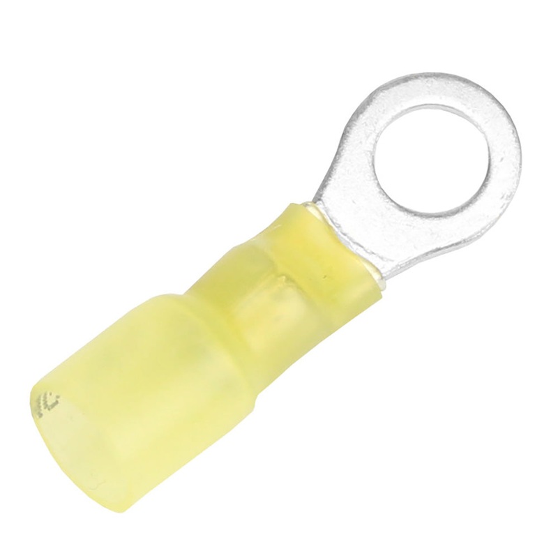 Pacer 12-10 AWG Heat Shrink Ring Terminal – 1/4 Stud Size – 100 Pack [TE10-14R-100]