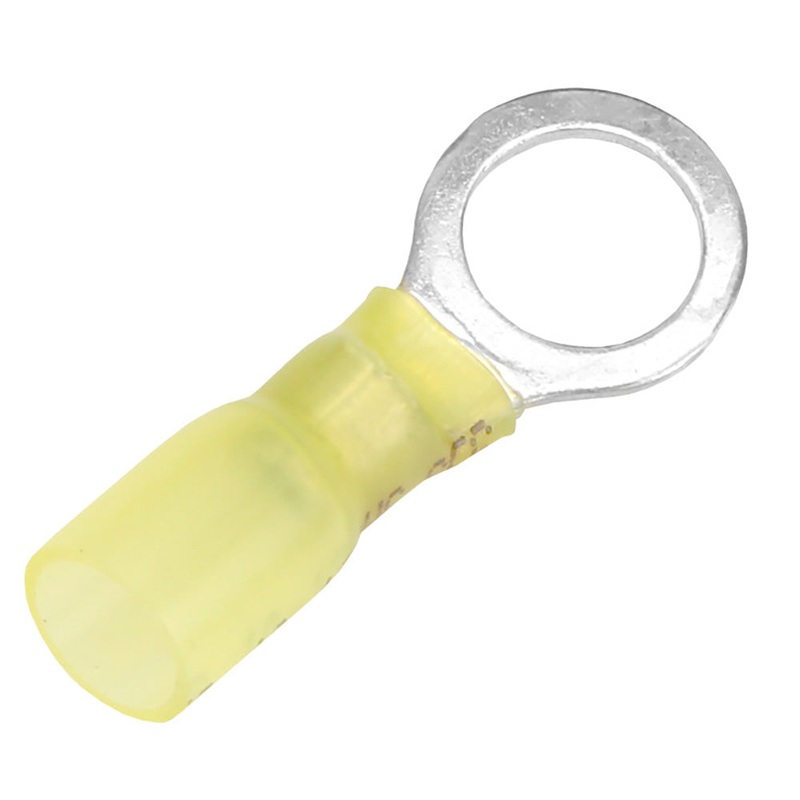 Pacer 12-10 AWG Heat Shrink Ring Terminal – 3/8 Stud Size – 25 Pack [TE10-38R-25]