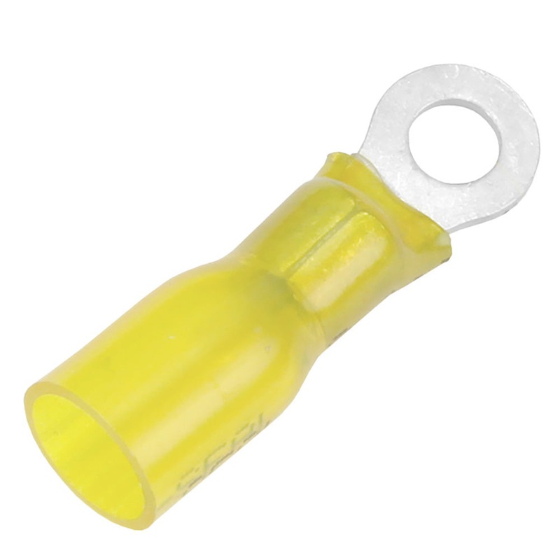 Pacer 12-10 AWG Heat Shrink Ring Terminal – #8 Stud Size – 100 Pack [TE10-8R-100]