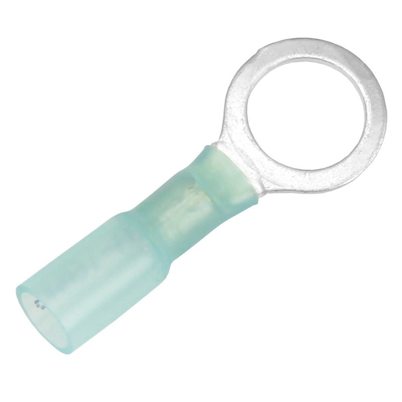Pacer 16-14 AWG Heat Shrink Ring Terminal – 3/8 Stud Size – 25 Pack [TE14-38R-25]