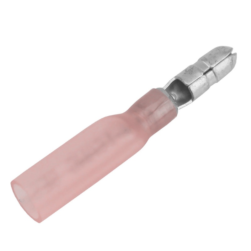 Pacer 22-18 AWG Heat Shrink Male Bullet Terminal – 25 Pack [TBPE18-156-25]