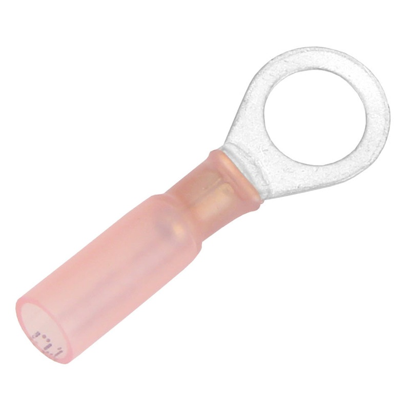 Pacer 22-18 AWG Heat Shrink Ring Terminal – 5/16 Stud Size – 100 Pack [TE18-56R-100]