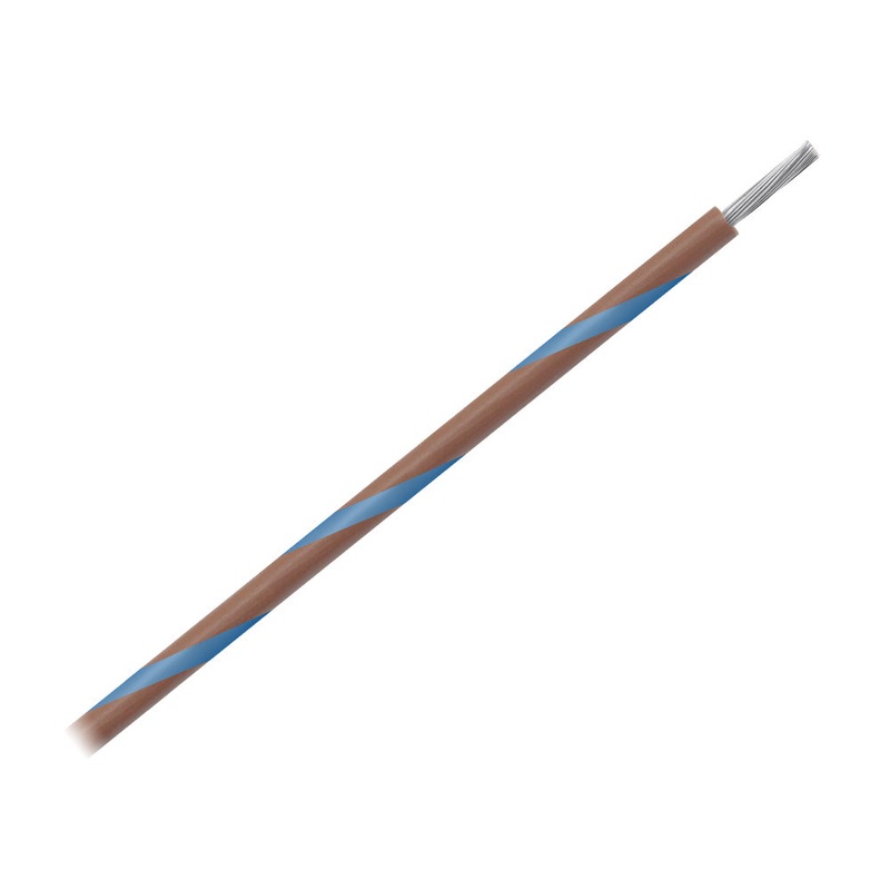 Pacer 16 AWG Gauge Striped Marine Wire 500′ Spool – Brown w/Blue Stripe [WUL16BR-6-500]
