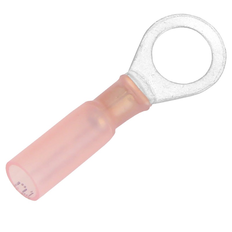 Pacer 22-18 AWG Heat Shrink Ring Terminal – 5/16 Stud Size – 25 Pack [TE18-56R-25]