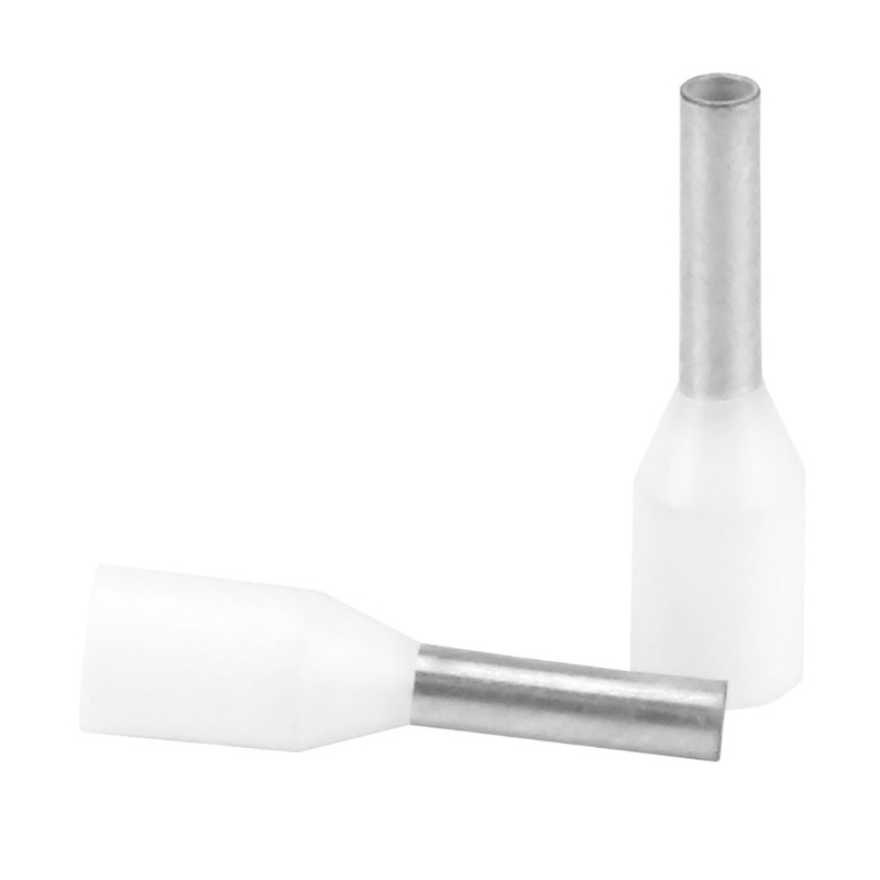 Pacer White 18-20 AWG Wire Ferrule – 6mm Length – 25 Pack [TFRL20-6MM-25]