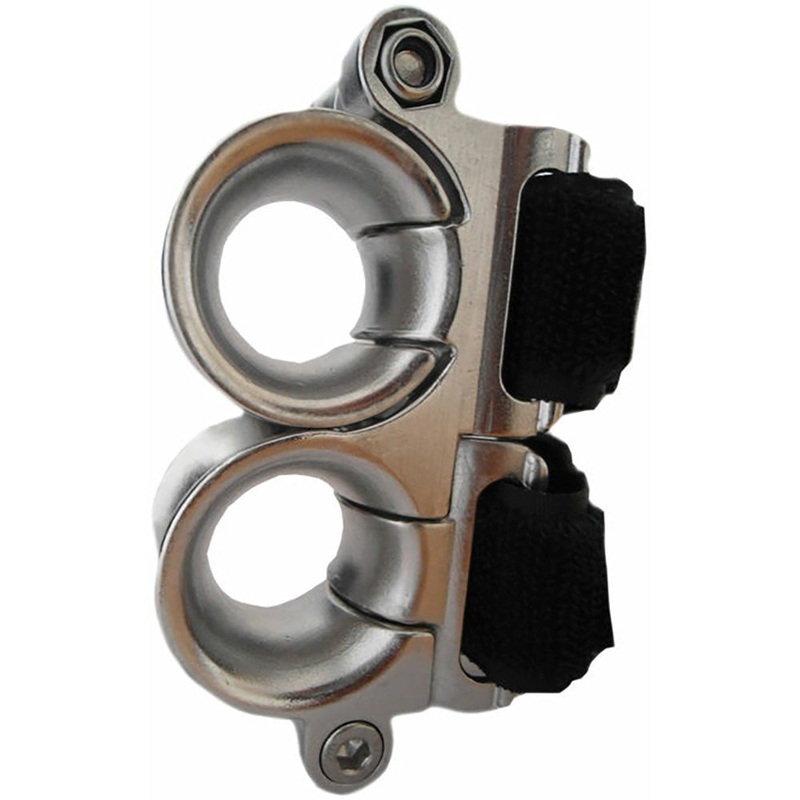 Wichard Double Fairlead – 25mm Diameter Stanchion w/Webbing – Velcro Stipe [20220]