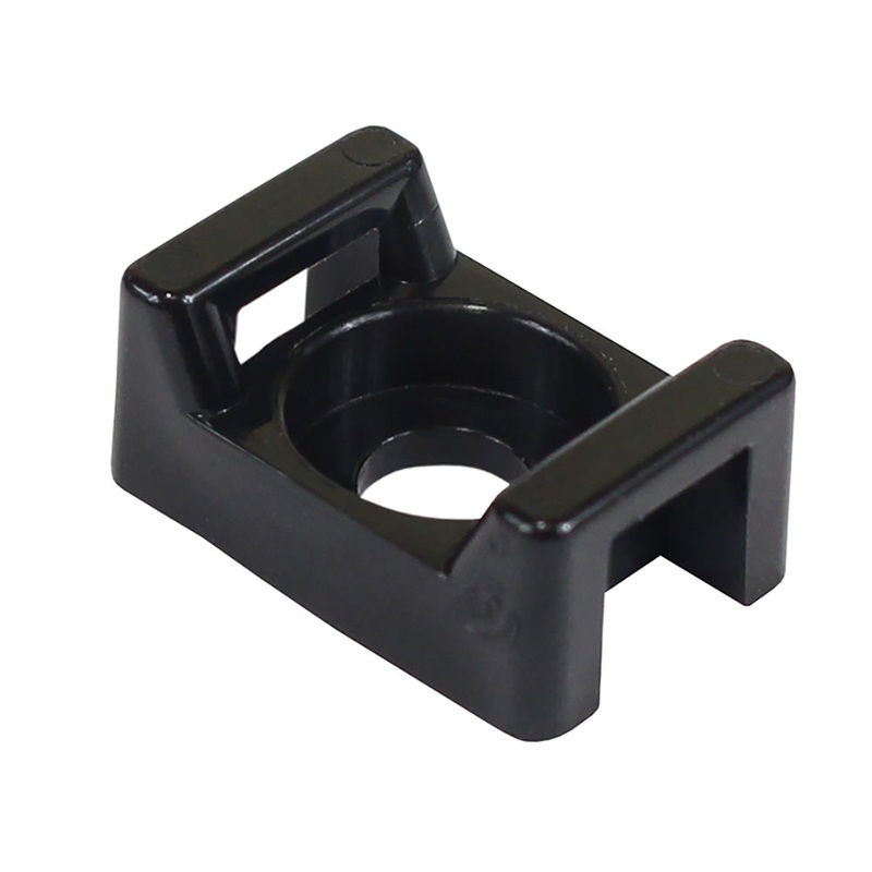 Pacer Screw Down Cable Tie Mount – #8 Screw Mount Method – Black – 100 Pack [CTM2S8BK-100]