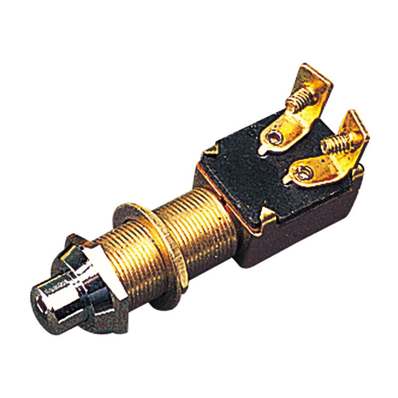 Sea-Dog Momentary Push Button Switch – Stamped Brass [420420-1]