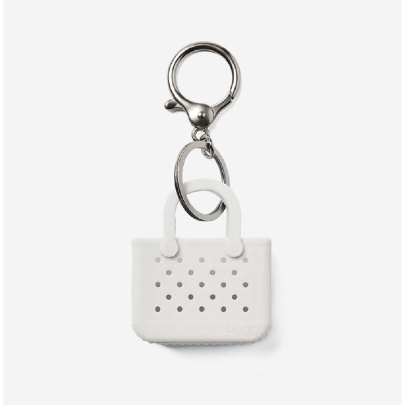 Bogg Tiny Tote Keychain White