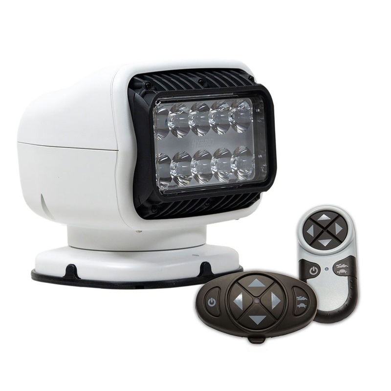 Golight GT Series LED Hybrid Light Permanent Mount w/Handheld  Wireless Dash Mount Remotes – 12V – White [20078GT]