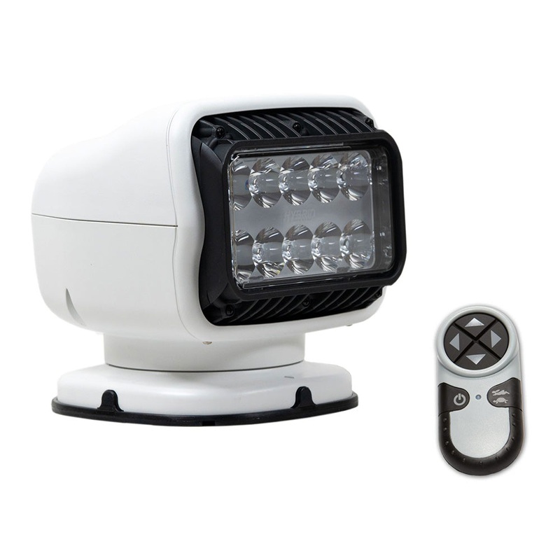 Golight GT Series LED Hybrid Light Permanent Mount w/Handheld Wireless Remote – 12V – White [20008GT]