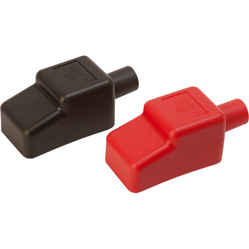 Sea-Dog Battery Terminal Covers – Red/Back – 1/2 [415110-1]