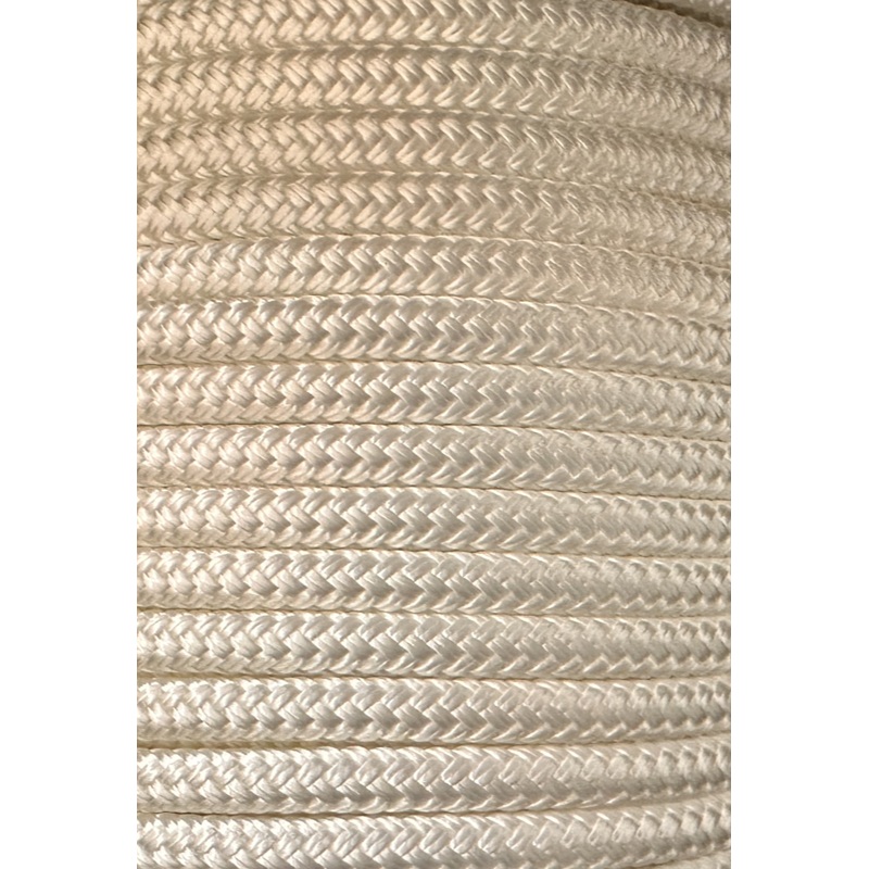Double Braid Nylon Rope (per foot) – White
