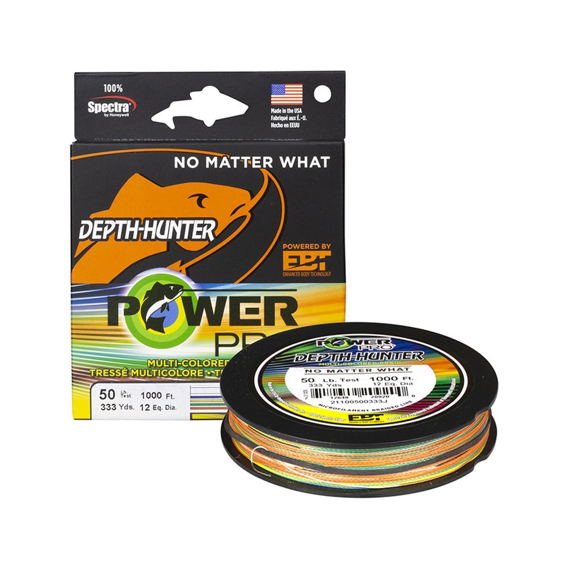 Power Pro Depth-Hunter Multi-Coloured Braided Fishing Line