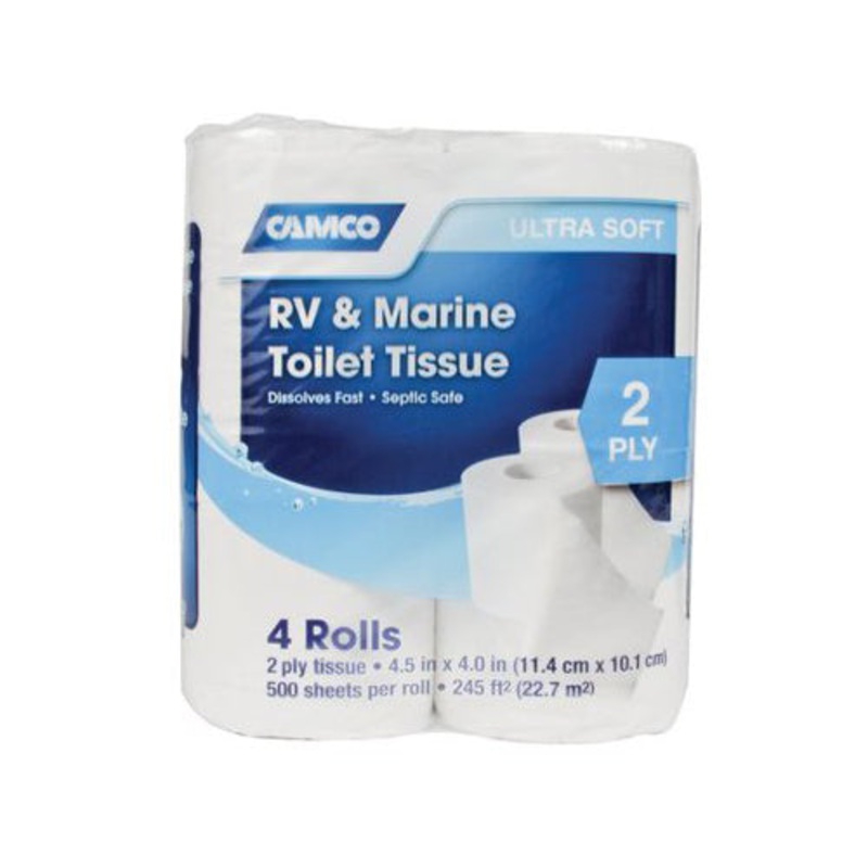 Camco Ultra Soft 2-Ply RV & Marine Toilet Paper – 4 Pack