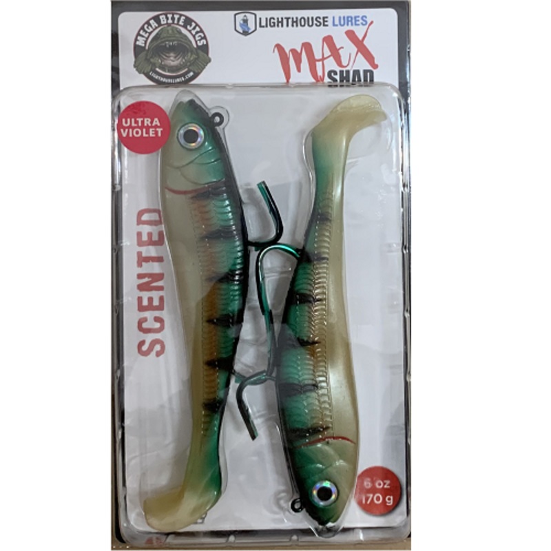 Lighthouse Max Shad 6oz Swimtail – Perch
