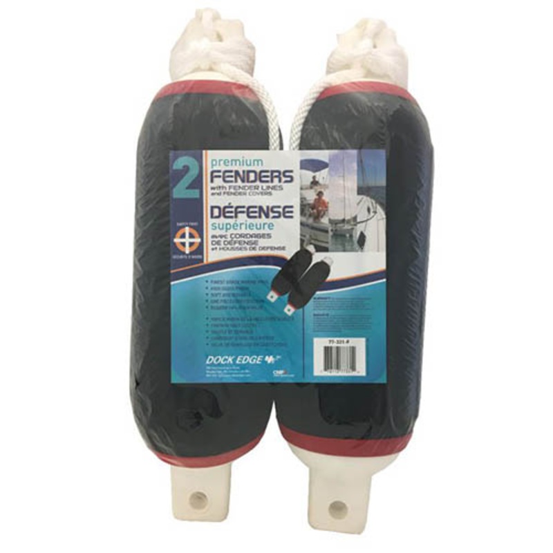 Dock Edge Fenders with Covers and Lines 2 Pack