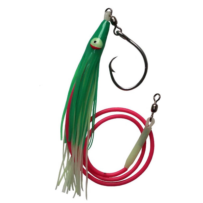 Gibbs Guide Series Halibut Rig 16/0 Circle Hook with Green Skirt