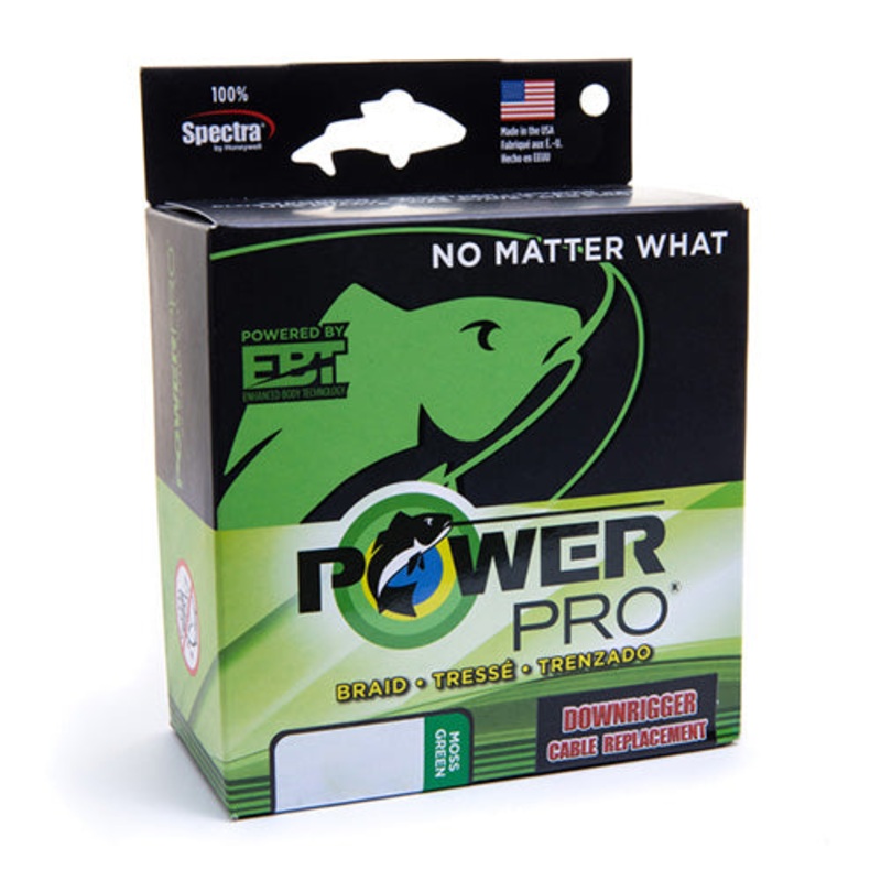 Power Pro Spectra Downrigger Line 250lb – Moss Green