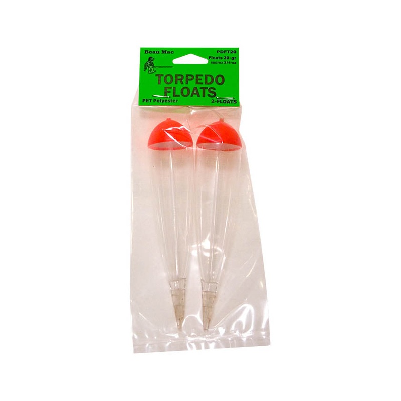 Beau Mac Torpedo Floats|Floats 35g (1-1/4oz)|Floats 25g (7/8oz)|Floats 20g (3/4oz)