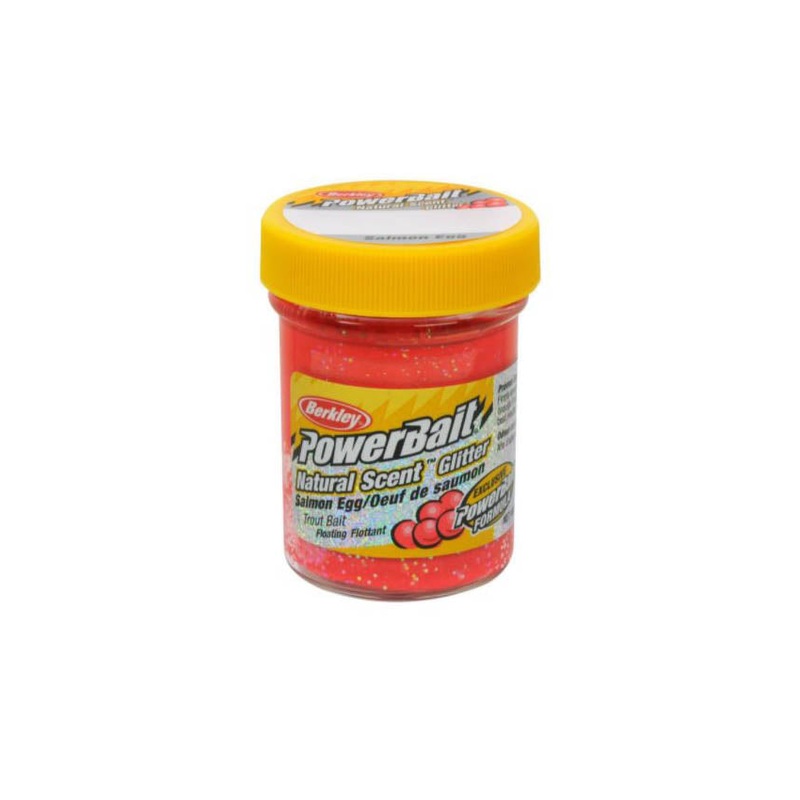 Berkley PowerBait Natural Scent Glitter Trout Bait – Salmon Egg Red