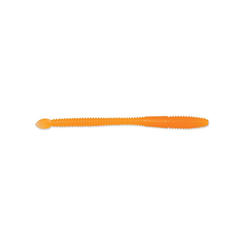 Luhr Jensen Steelhead Spade Tail Worm 4.5 – UV Flame Orange