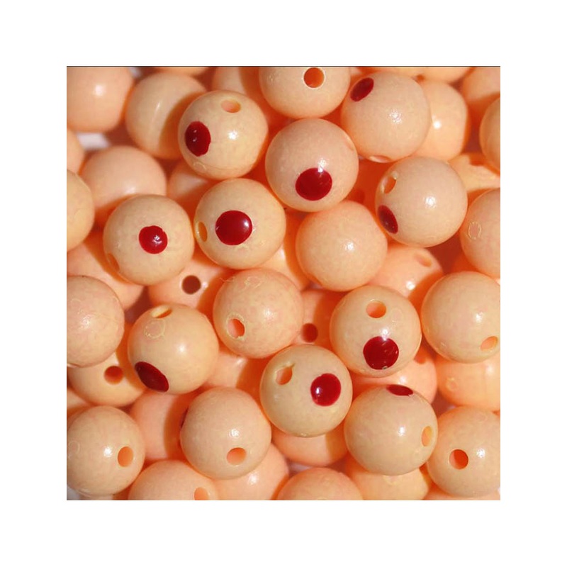 TroutBeads Blood Dot Eggs – Peach Fuzz