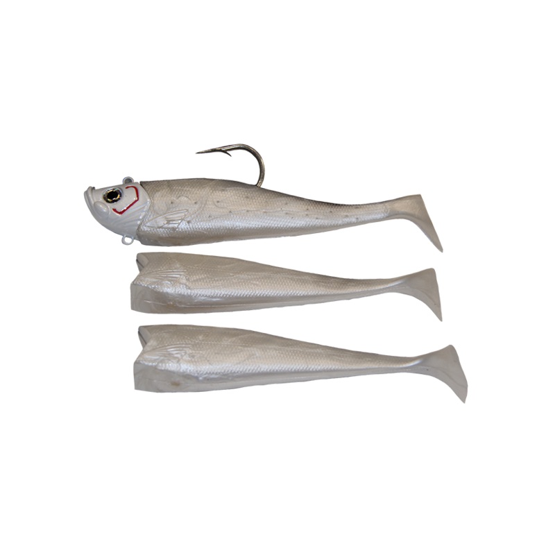 Lighthouse Lures 14oz MegaBite Swimtail Jig – UV White Russian
