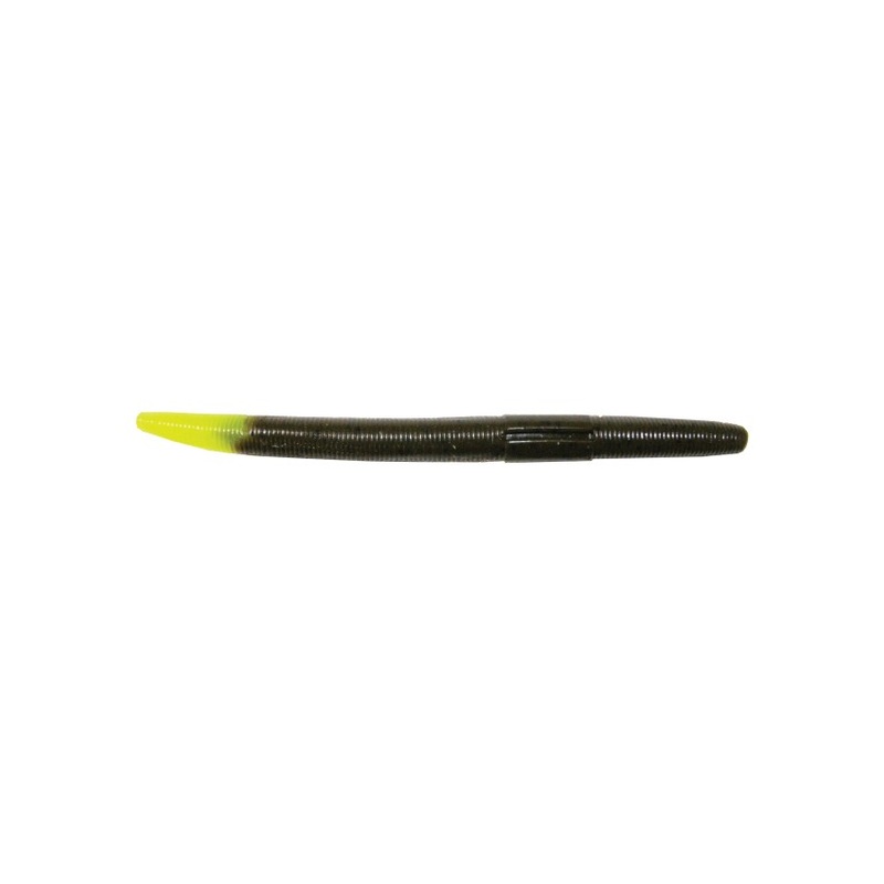 Big Bite Baits Trick Stick 5 – Green Pumpkin Chartreuse Tip