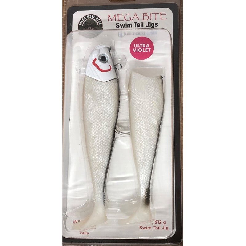 Lighthouse Mega Bite 11oz  Swim Tail – UV White Russian