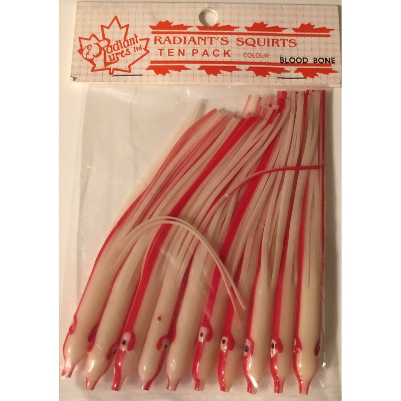 Radiant Needlefish Hoochies 10 Pack – Blood Bone