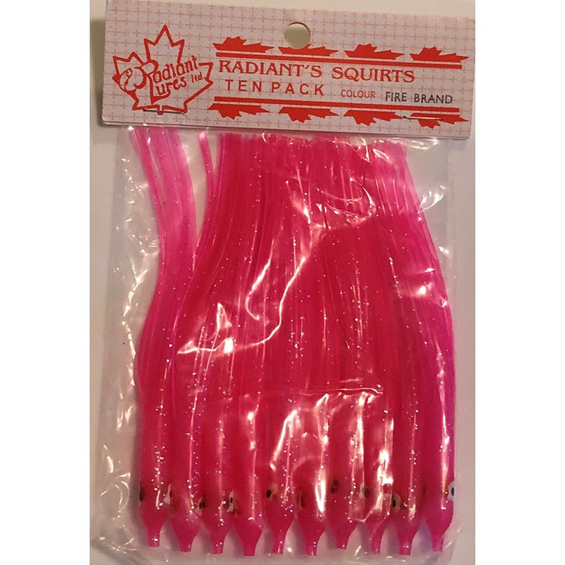 Radiant Needlefish Hoochies 10 Pack – Fire Brand