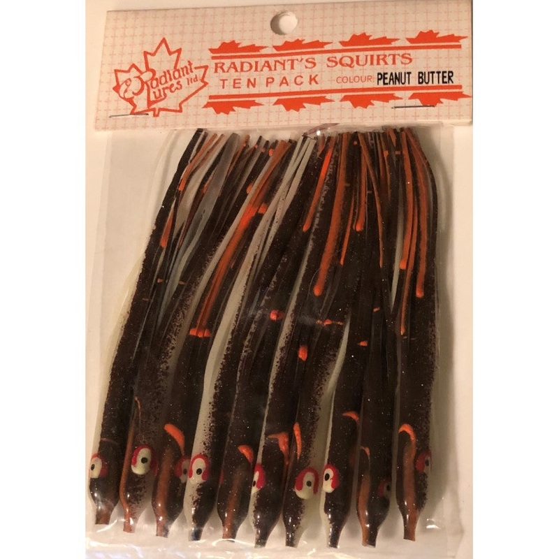 Radiant Needlefish Hoochies 10 Pack – Peanut Butter