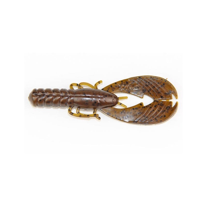 X-Zone Lures 3.25 Muscle Back Finesse – Green Pumpkin Black Flake