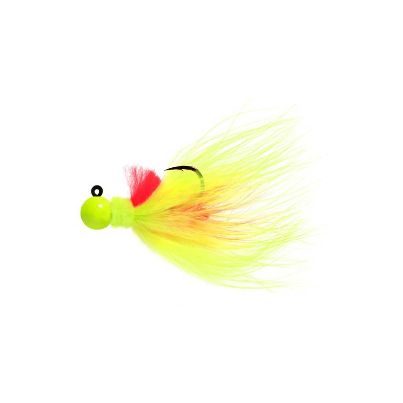 Hawken Aerojig Marabou Jig – 1/8 oz Chartreuse & Orange #125