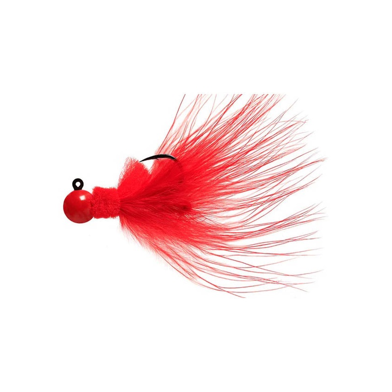 Hawken Aerojig Marabou Jig – 1/8 oz Red #121